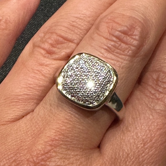 New 18k & Silver Diamond Ring - Picture 3 of 11